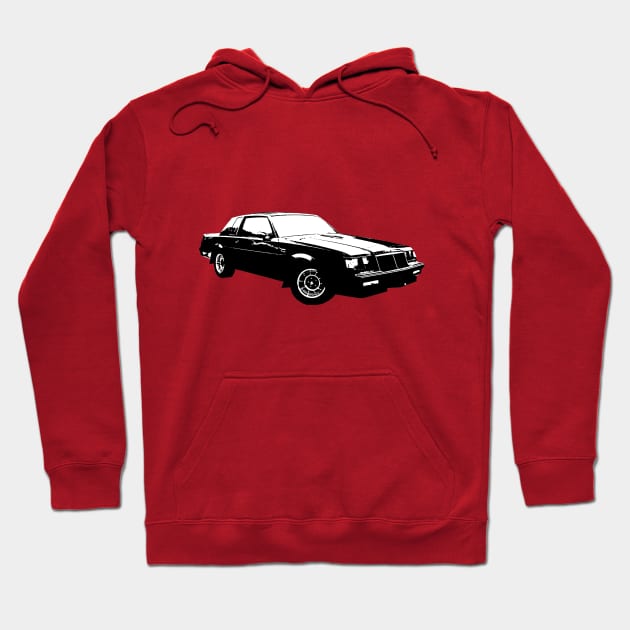 1987 Grand National B&W Hoodie by GrizzlyVisionStudio